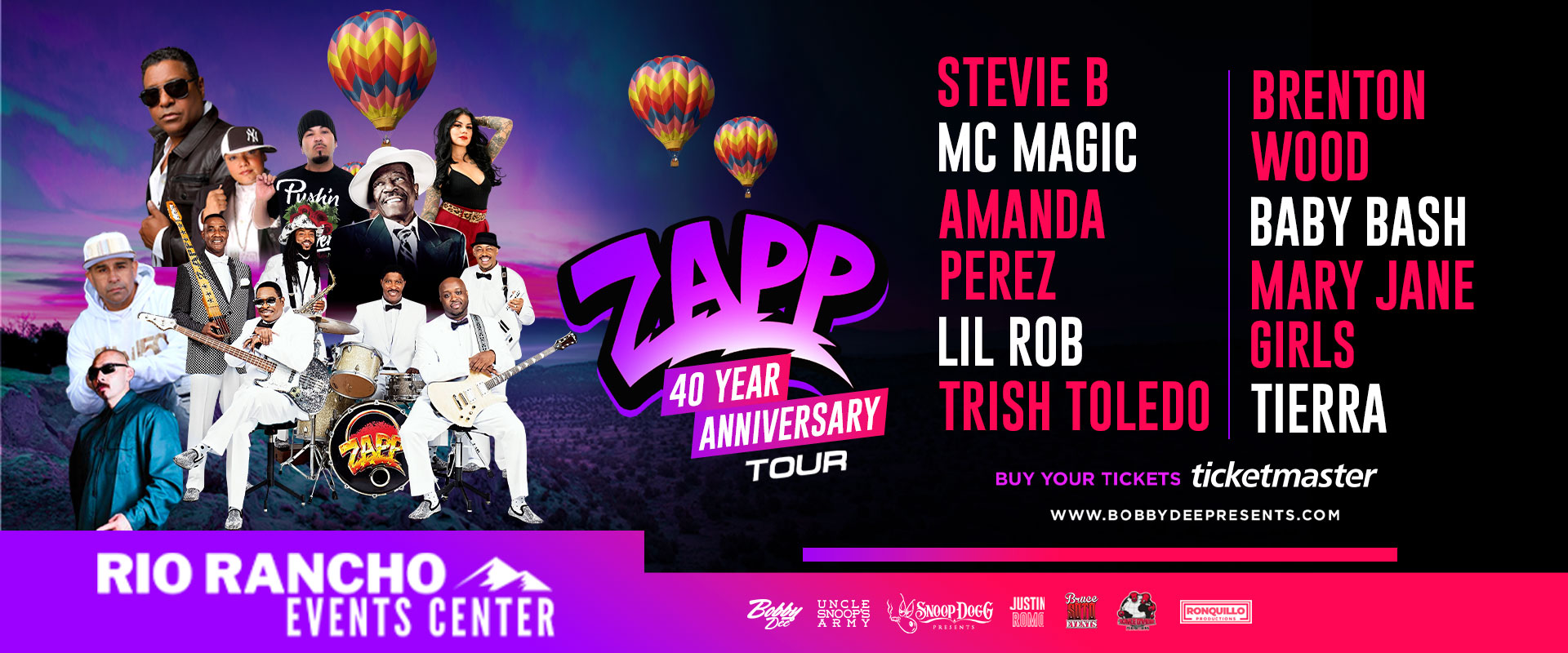 ZAPP, Brenton Wood, Stevie B, MC Magic, Baby Bash, Amanda Perez & More