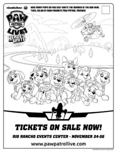 PAW Patrol Live Activity Sheet 4