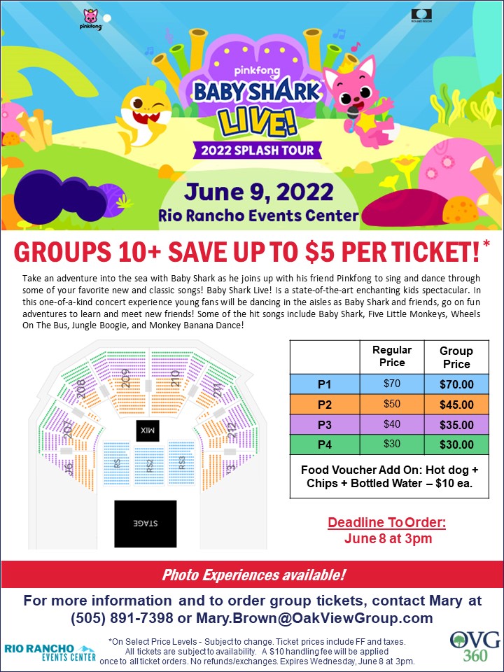 Baby Shark Live Group Sales Flyer
